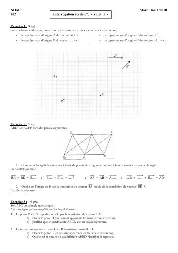 int3 202 2010-2011 somme vecteurs