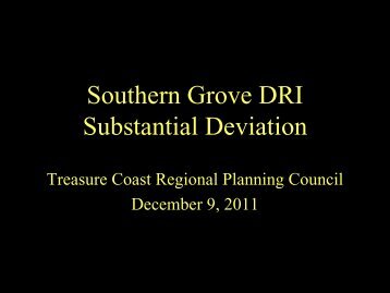 Southern Grove DRI Substantial Deviation - Treasure Coast ...
