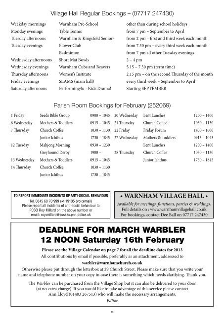 February 2013 70p - Warnham Parish Council
