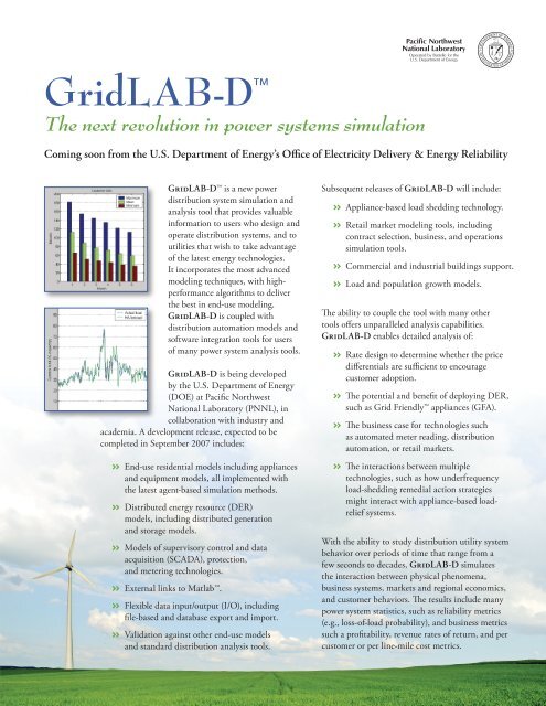 GridLAB-D™ - Electricity Infrastructure Operations Center - Pacific ...