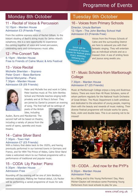 2012 Brochure - Calne Music and Arts Festival