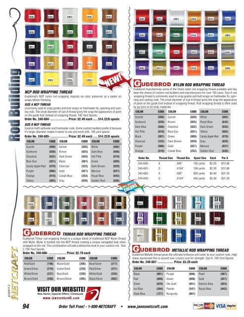 Gudebrod Color Chart