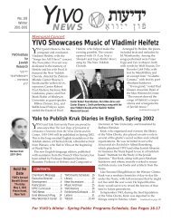Winter 2001-2002 - YIVO Institute for Jewish Research