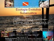 Ecología Evolutiva Subacuática - Facultad de Biología - Universidad ...