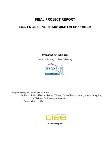 Load Modeling Transmission Research