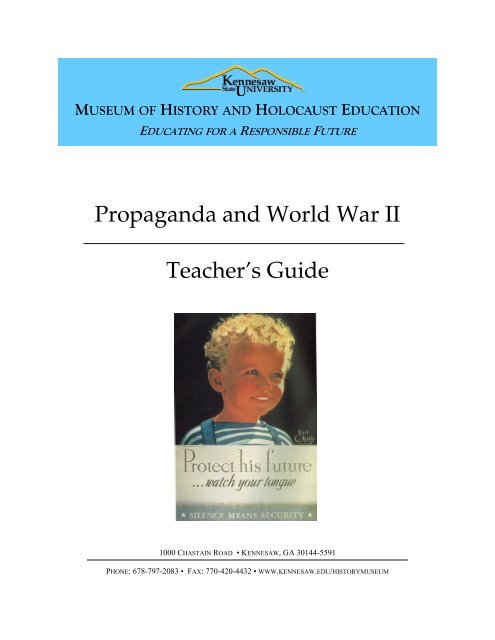 Propaganda and World War II Teacher's Guide - Kennesaw State ...