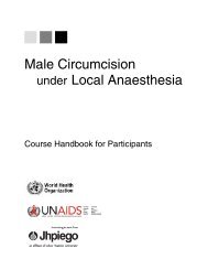 Participants' Handbook - Clearinghouse on Male Circumcision for ...