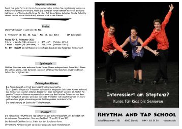 Interessiert am Steptanz? - Rhythm and Tap School