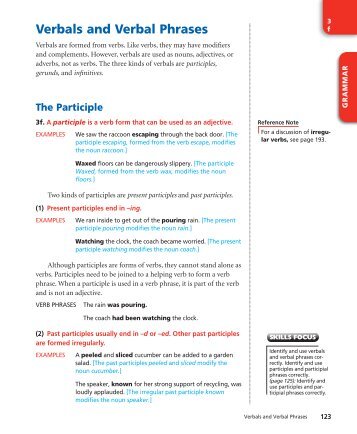 Verbals and Verbal Phrases