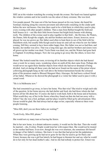 James Joyce - Eveline.pdf - Hell