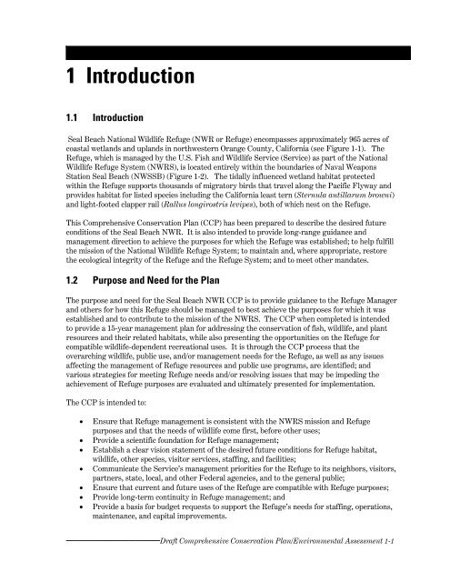 Chapters 1 - U.S. Fish and Wildlife Service