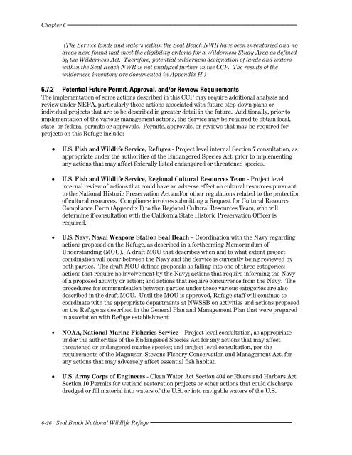 Chapters 1 - U.S. Fish and Wildlife Service