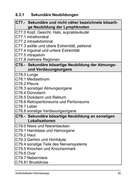 Kodierleitfaden Dermatologie - Derma.de