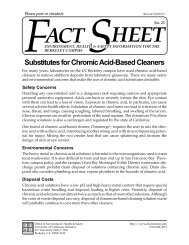 Substitutes for Chromic Acid-Based Cleaners