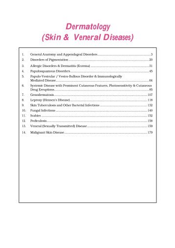 Dermatology (Skin & Veneral Diseases)