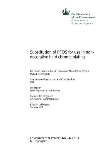 Substitution of PFOS for use in nondecorative hard chrome plating