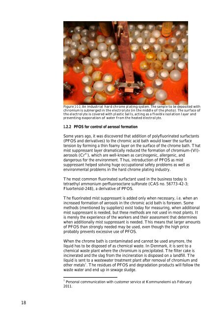 Substitution of PFOS for use in nondecorative hard chrome plating