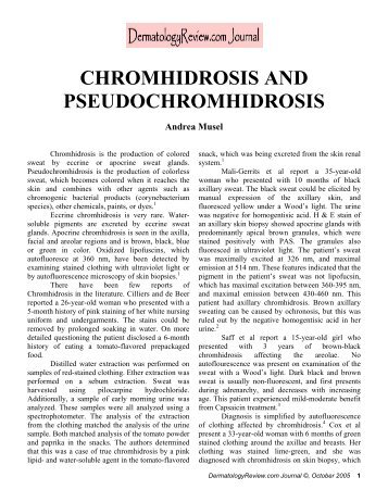 chromhidrosis and pseudochromhidrosis - Dermatology Review