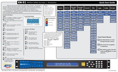 Quick Start Guide - Starin