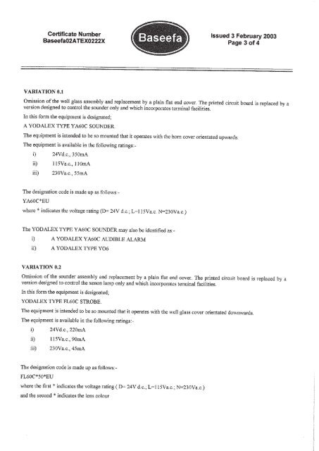 Baseefa 02 ATEX 0222 X - r. stahl