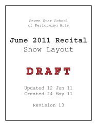 Recital Songs Layout.indd - Seven Star School of Performing Arts