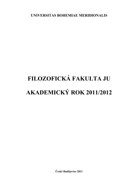 Akademický rok 2011/2012 - Ústav bohemistiky