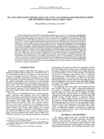 20. LATE CRETACEOUS DINOFLAGELLATE CYSTS ...