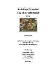 Chytrid Fungus Analysis for Soule River Watershed, Southeast Alaska