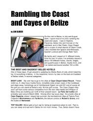 Rambling the Coast and Cayes of Belize - Belize First Magazine