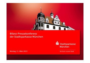 Bilanz-Pressekonferenz der Stadtsparkasse München