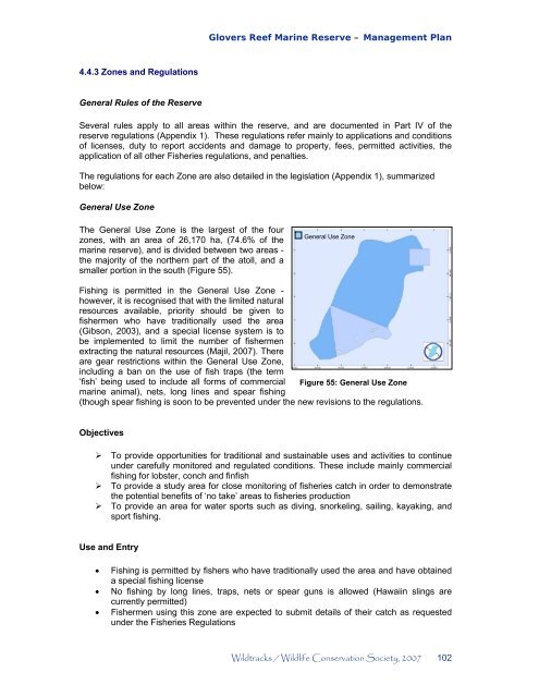 Management Plan - Glover's Reef Marine Reserve