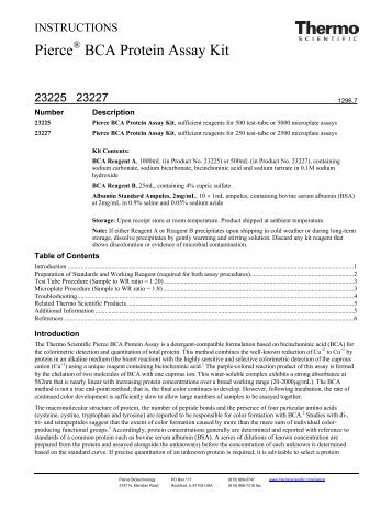 pierce bca protein assay kit instructions Thermo scientific pierce micro bca protein assay kit; 500ml kit.
