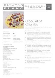 Giboulet of Cherries - Raymond Blanc