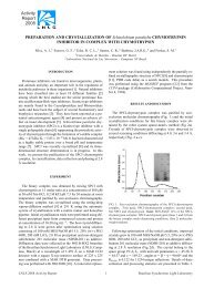 PREPARATION AND CRYSTALLIZATION OF Schizolobium ... - LNLS