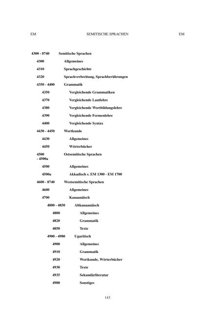 ER 600 - Regensburger Verbundklassifikation