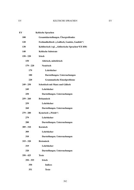 ER 600 - Regensburger Verbundklassifikation