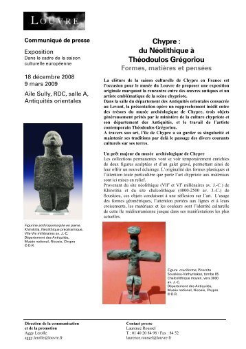 Communiqué de presse Chypre > pdf - Musée du Louvre