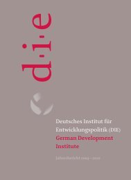 Jahresbericht 2009 - Deutsches Institut für Entwicklungspolitik