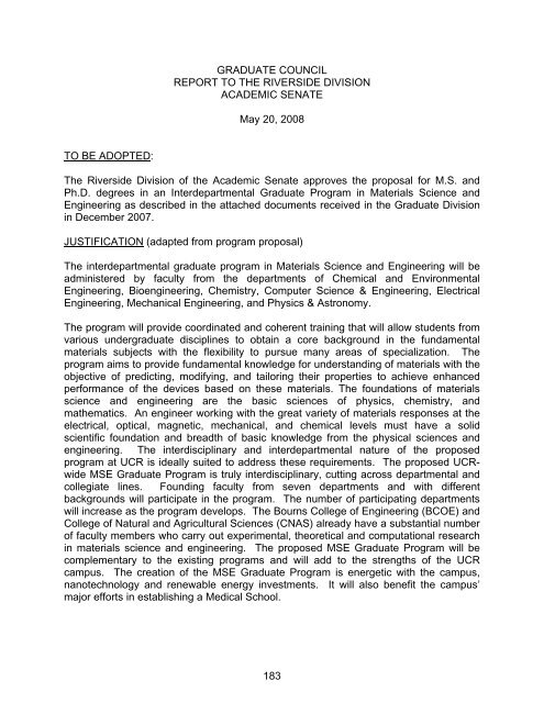 Materials Science and Engineering - UC Riverside Academic 