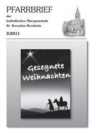 PFARRBRIEF Gesegnete Weihnachten - St. Servatius Bornheim