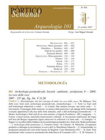 Arqueología 101 - Pórtico librerías
