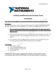 CLAD Sample Exam 1 - National Instruments