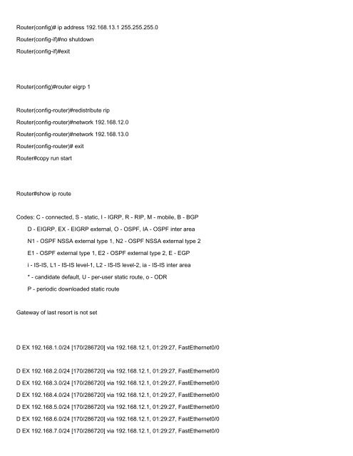 Tugas 4 Pak Candra : EIGRP, OSPF, dan RIP dalam satu Topology