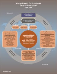 ACPS Organizational Chart - Alexandria City Public Schools