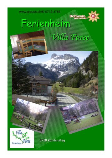 Ferienheim Villa Foree - CONTACT groups.ch