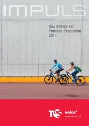 Das Schweizer Pedelec Programm 2011 - TDS RAD