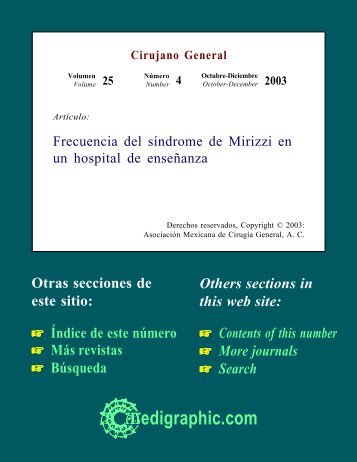 Frecuencia del síndrome de Mirizzi en un hospital ... - edigraphic.com