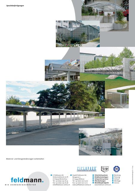 Katalog herunterladen (PDF, 1.4MB) - E. Feldmann AG