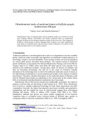 Ethnobotanical study of medicinal plants in Kafficho people - portal svt