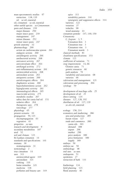 The genus Cinnamomum